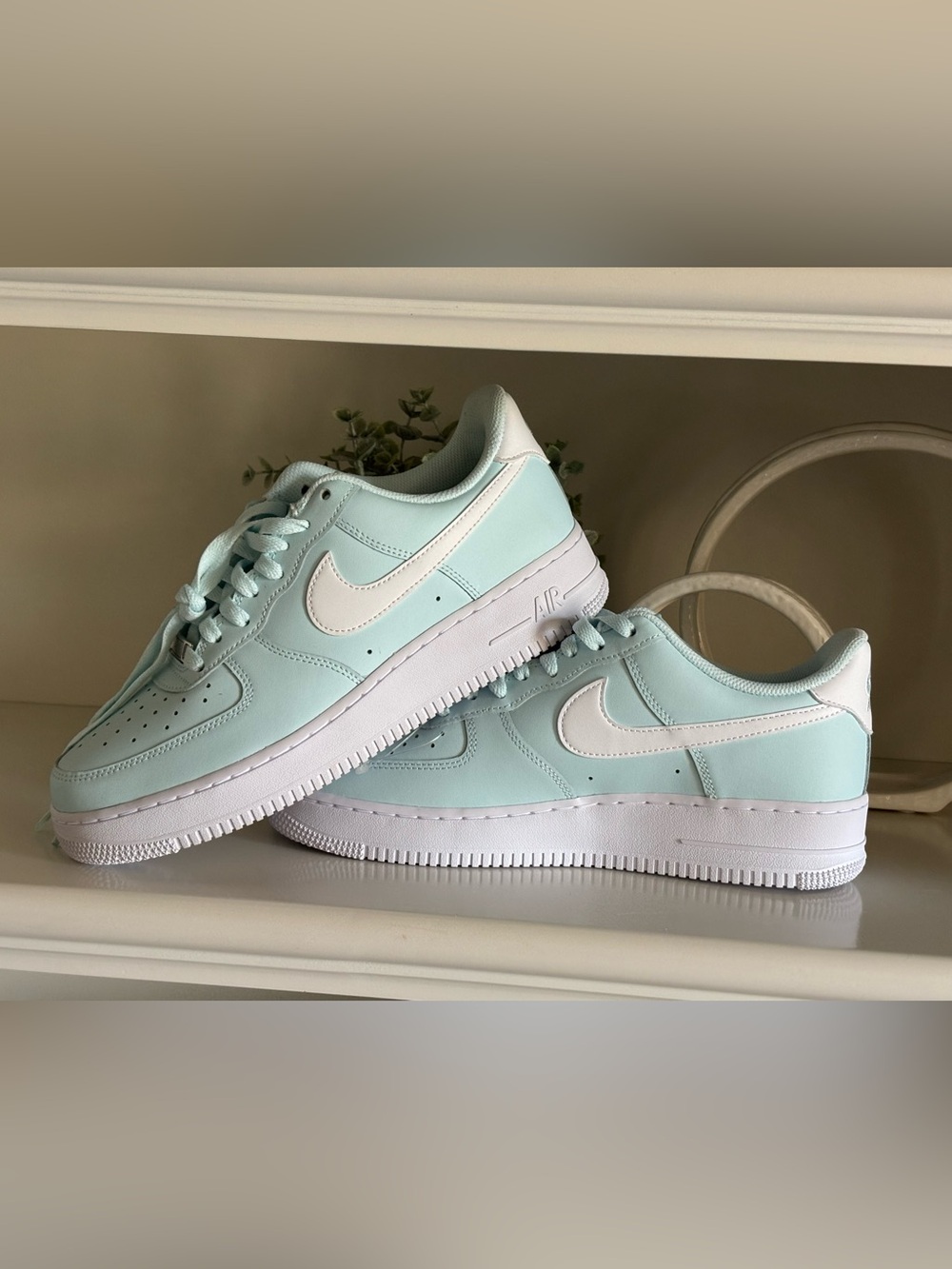 Nike Air Force 1 Low-Top Sneaker in light blue and White